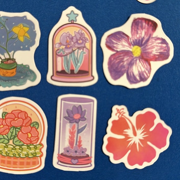 New Set of 9 flower stickers - ethereal fairy - gorgeous art - Picture 5 of 5